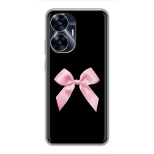 Чехол банты для Realme C55 – Бант на черном