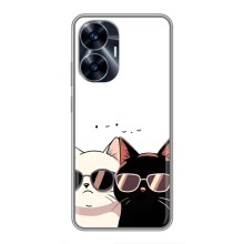 Чехол с рисунком кот на Realme C55 (Коты в очках)