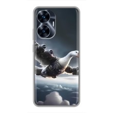 Чехол с мемом Тралалело тралала на Realme C55 (Бомбардини гусини)