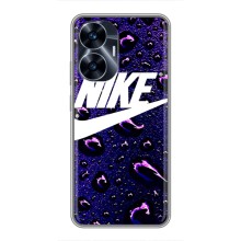 Чехол с логотипом Найк на Realme C55 – Найк на фиолетовом
