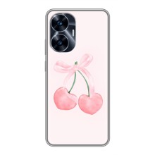 Чехол с розовым рисунком для Realme C55 (Розовые вишни)
