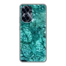 Мраморный чехол на Realme C55 (VPrint) (Зеленый мрамор)