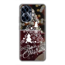 Рождественские Чехлы для Realme C55 (VPrint) (Елочка узорная)