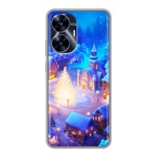 Рождественские Чехлы для Realme C55 (VPrint) (Рождественский город)