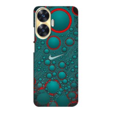 Силиконовый Чехол на Realme C55 с картинкой Nike (Найк зеленый)