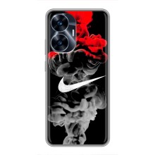 Силиконовый Чехол на Realme C55 с картинкой Nike – Nike дым