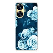 Чехлы (ART) Цветы на Realme C56 (VPrint) (Блактині бутони)