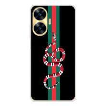 Чехлы Бренд GUCCI для Realme C56 – Змей Гуччи