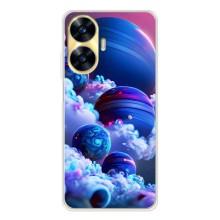 Чехлы КОСМОС для Realme C56 – Синие планеты