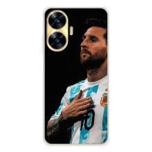 Чехлы Лео Месси Аргентина для Realme C56 – Месси Капитан