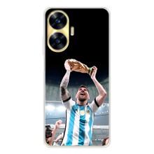 Чехлы Лео Месси Аргентина для Realme C56 – Счастливый Месси