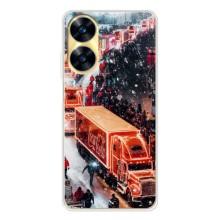 Чехлы на Новый Год Realme C56 – Кока Кола