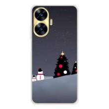 Чехлы на Новый Год Realme C56 – Снеговички