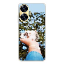 Чехлы с изображением разных животных для Realme C56 – Ежик на руках