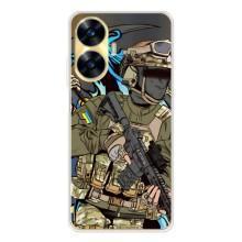 Чехлы с картинкой ЗСУ для Realme C56 (AlphaPrint) (Воин ВСУ)