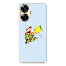 Чехлы с Патриком на Realme C56 (Патрик с подушкой)