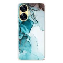 Чохол для Реалмі С56 - з принтом (Дизайнерські) (AlphaPrint) (Бірюзовий мрамор)