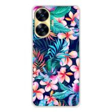 Чохол для Реалмі С56 - з принтом (Дизайнерські) (AlphaPrint) (Мальовничі квіти)