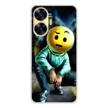 Чехол для Реалми С56 - (AlphaPrint) с печатью (ТОП продаж) (Парень смайл)
