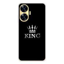 Чохол (Корона на чорному фоні) для Реалмі С56 – KING
