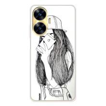 Чехол с печатью для Realme C56 - (Мода) (AlphaPrint) (Фото девочки)