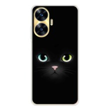 Чехол на тематику: Коты для Realme C56 (Черный Котик)