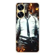 Силиконовый чехол с картинкой "Герой Pubg" на Realme C56 – Man Пубг