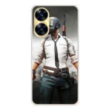 Силиконовый чехол с картинкой "Герой Pubg" на Realme C56 – Пабг
