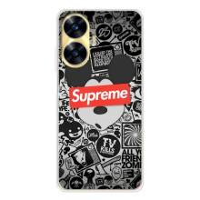 Чехол с Брендами одежды на Реалми С56 – Supreme Маус