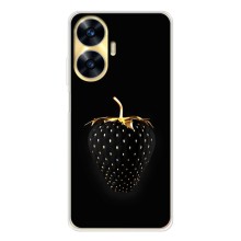 Чехол с изображением  вкусной еды для Realme C56 – Чёрная клубника