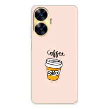 Чехол с изображением  вкусной еды для Realme C56 – Кружка кофе