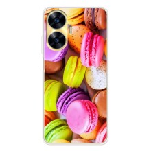 Чехол с изображением  вкусной еды для Realme C56 – Макаруны