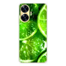 Чехол с изображением  вкусной еды для Realme C56 – Яркий ЛАЙМ
