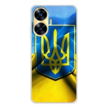 Чехол с картинкой (Патриотический ГЕРБ) на Realme C56 (Герб и Флаг Украины)