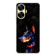 Бампер для Realme C56 с картинкой "Песики" (Собака Мопс)