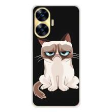 Чехол с принтом для Realme C56 (AlphaPrint) Модные коты