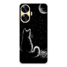 Чехол с принтом для Realme C56 (AlphaPrint) Модные коты