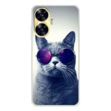 Чехол с принтом для Realme C56 (AlphaPrint) Модные коты