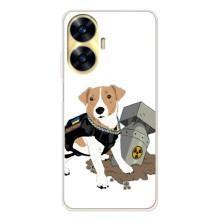 Чехол с принтом Собаки Патрон для Realme C56 (Пёс Патрон с ракетой)