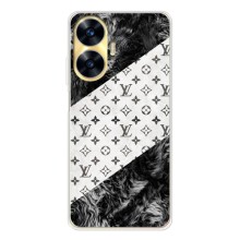 Чехол Стиль Louis Vuitton на Realme C56 (LV на белом)