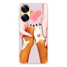 Чехол (ТПУ) Милые собачки для Realme C56 (Любовь к собакам)