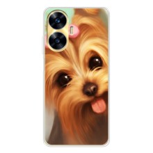 Чехол (ТПУ) Милые собачки для Realme C56 (Йоршенский терьер)