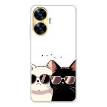 Чехол с рисунком кот на Realme C56