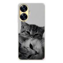 Чехол с рисунком кот на Realme C56