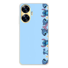 Чехол с принтом Стич на Realme C56 (Стич фон)