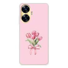 Чохол з розовим принтом для Realme C56