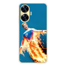 Чехол с принтом Фантастическая четверка для Realme C56 – Человек-Факел