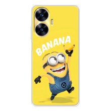 Мультяшный принт на Чехол для Реалми С56 (Banana)
