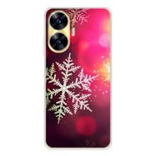 Новогодние Чехлы для Реалми С56 (VPrint) (Снежинка)