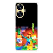 Чехлы для Realme C56 (Персонажи Майн Крафт) – Герой Майнкрафт